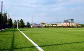 A-Turf at Ball State University practice soccer field with artificial grass