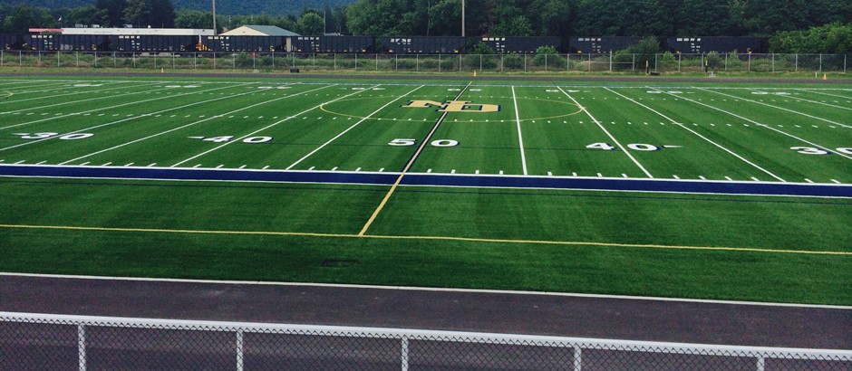 A-Turf Premier RS synthetic turf field at Notre Dame High School athletic field