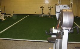 A-Turf indoor artificial grass at New York Yankees workout room at Yankee Stadium