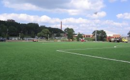 A-Turf artificial grass soccer field at Brandeis University in Massachusetts