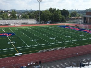 Chartiers Valley’s 82,000 s.f. A-Turf® Premier XP multi-sport artificial grass turf field was installed in 2016.