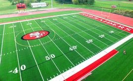Saint Francis High School’s 98,000 s.f. A-Turf® multi-sport field was installed in 2015.