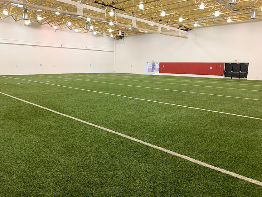 Erie Community College Indoor Gym Featuring Repurposed A-Turf Titan