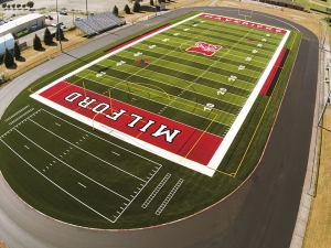 Milford HS Field artificial grass field turf
